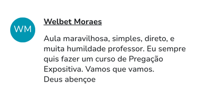 Depoimento de Welbet curso