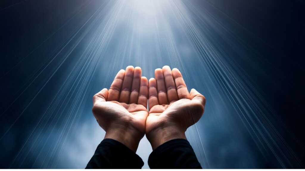 mão com luz representando Esboço de Pregação Desperta Tu Que Dormes