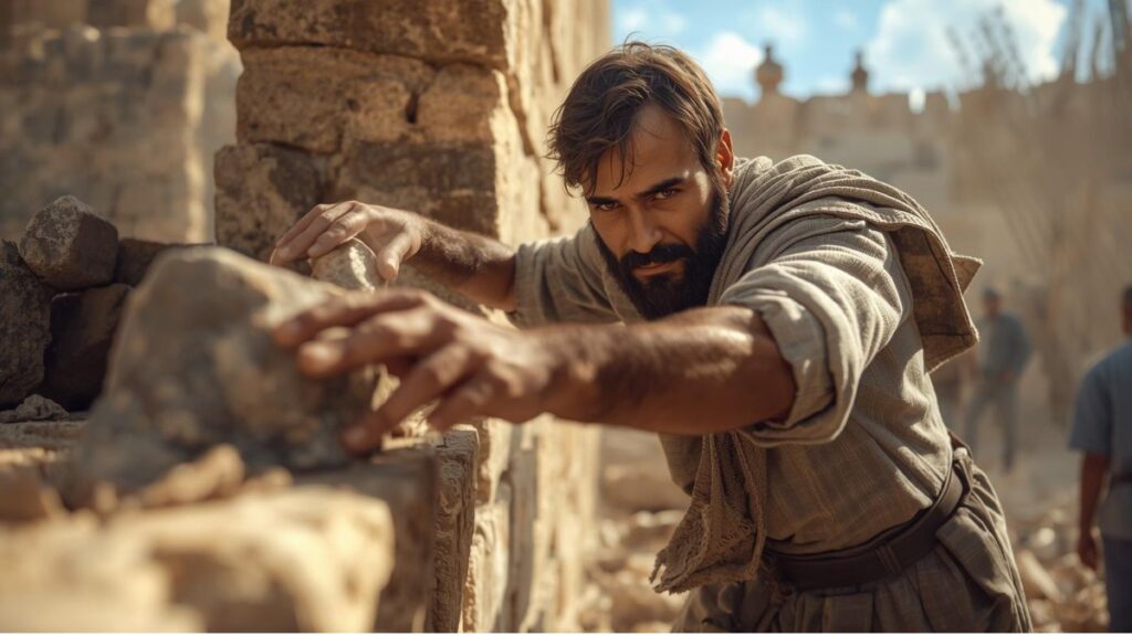 Neemias trabalhando na reconstrução dos muros - Esboço de pregação