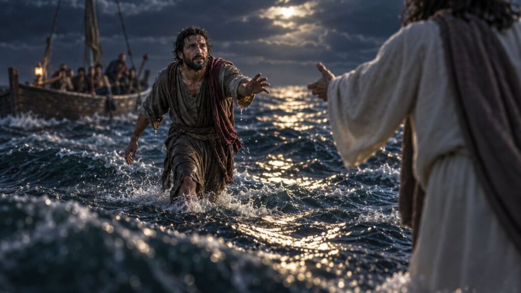 Esboço de pregação Mateus 14 Pedro andando sobre as águas