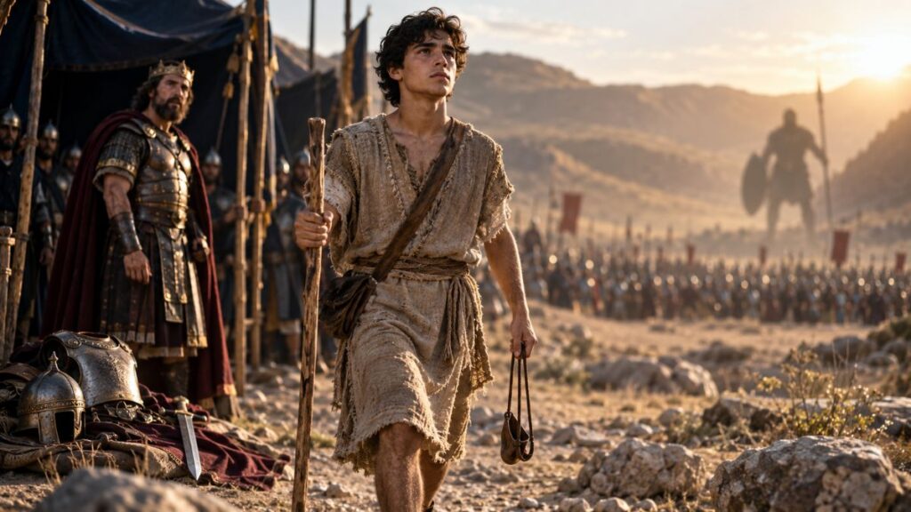 Esboço de pregação em 1 Samuel 17 caráter de Davi e Saul